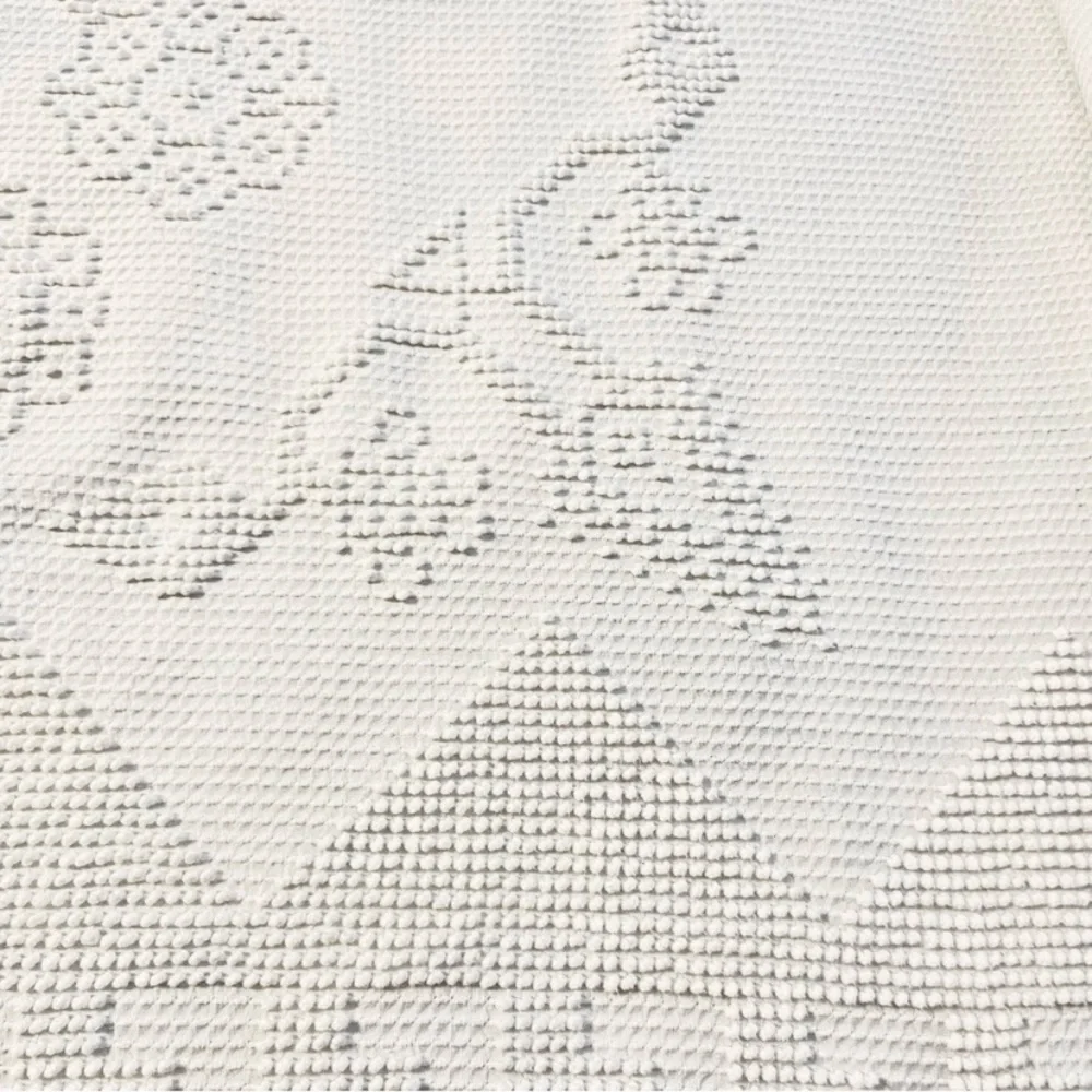 Vintage Bates Chenille Blanket White Twin Bedding